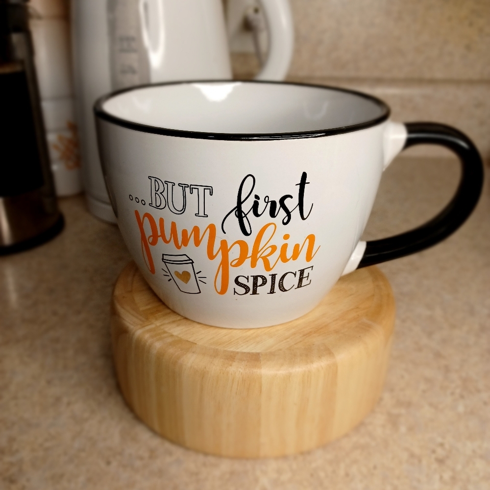 Pumpkin Spice Mug with Black Handle
